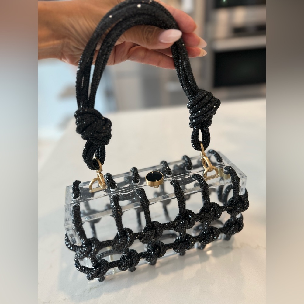 Cult Gaia Black Architectural Clutch - Picture 2 of 4